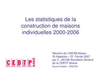 Les statistiques de la construction de maisons individuelles 2000-2006