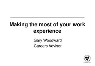 Making the most of your work experience