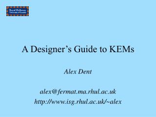 A Designer’s Guide to KEMs