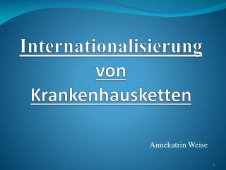 Internationalisierung von Krankenhausketten