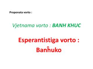 Vjetnama vorto : BANH KHUC