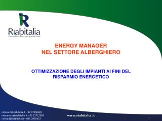 ENERGY MANAGER NEL SETTORE ALBERGHIERO