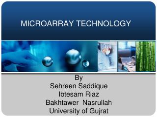 MICROARRAY TECHNOLOGY