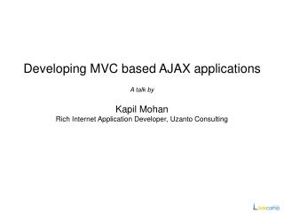 Developing MVC based AJAX applications