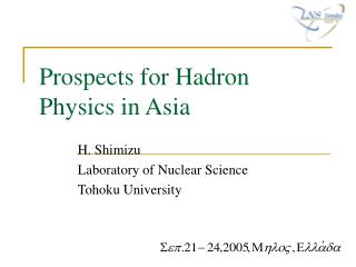 Prospects for Hadron Physics in Asia