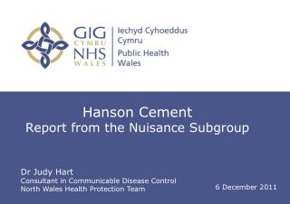 Hanson Cement Report from the Nuisance Subgroup