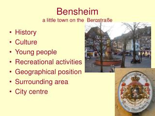 Bensheim a little town on the Bergstraße