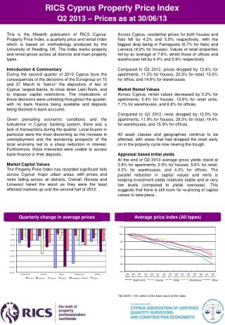 RICS Cyprus Property Price Index Q2 201 3 – Prices as at 30/06/13