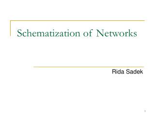 Schematization of Networks