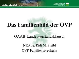 Das Familienbild der ÖVP
