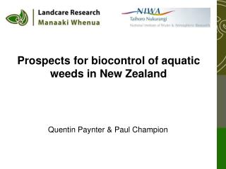 Prospects for biocontrol of aquatic weeds in New Zealand