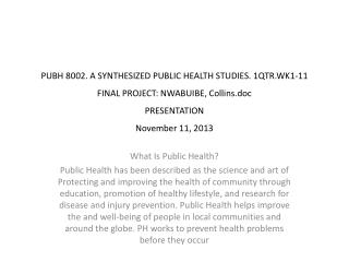 What Is Public Health?