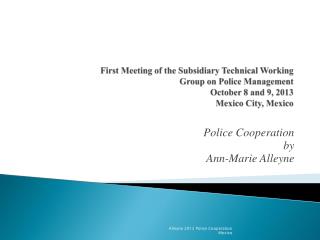 Police Cooperation by Ann-Marie Alleyne