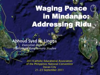 Waging Peace in Mindanao: Addressing Ridu