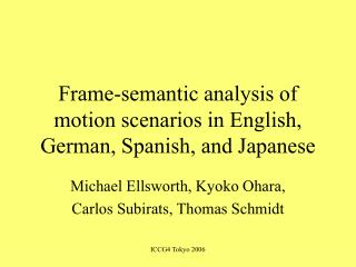 Frame-semantic analysis of motion scenarios in English, German, Spanish, and Japanese