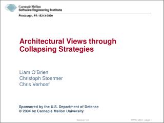 Architectural Views through Collapsing Strategies