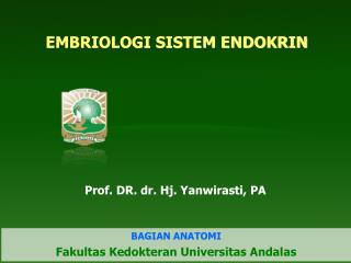 EMBRIOLOGI SISTEM ENDOKRIN