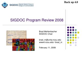 SIGDOC Program Review 2008