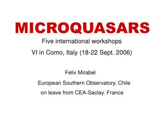 MICROQUASARS