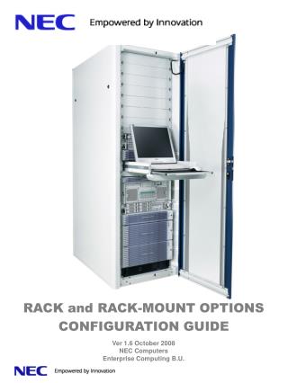 RACK and RACK-MOUNT OPTIONS CONFIGURATION GUIDE
