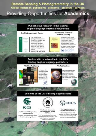 Remote Sensing &amp; Photogrammetry in the UK