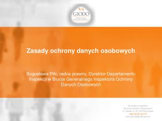 Zasady ochrony danych osobowych