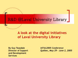 R&amp;D @Laval University Library