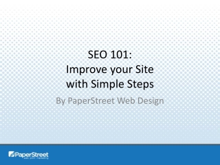 SEO 101: Improve your Site with Simple Steps