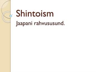 Shintoism