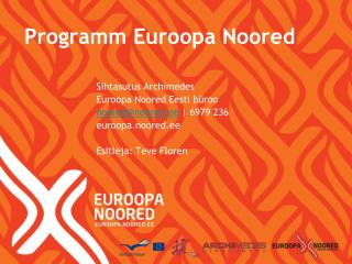 Programm Euroopa Noored