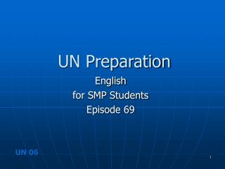 UN Preparation