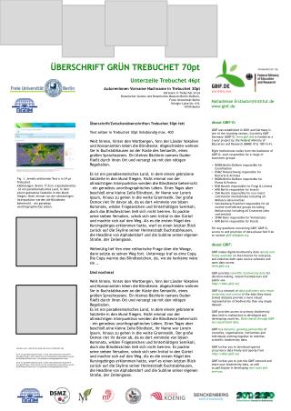 ÜBERSCHRIFT GRÜN TREBUCHET 70pt Unterzeile Trebuchet 46pt