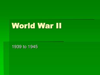 World War II