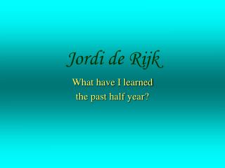 Jordi de Rijk