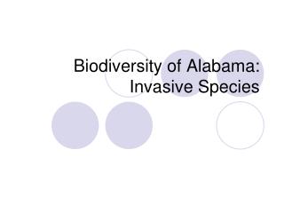 Biodiversity of Alabama: Invasive Species