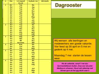 Dagrooster