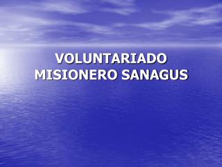 VOLUNTARIADO MISIONERO SANAGUS