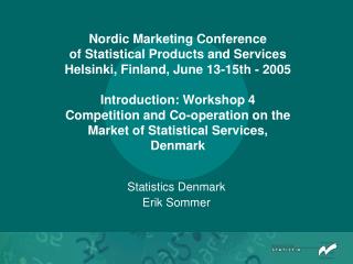 Statistics Denmark Erik Sommer