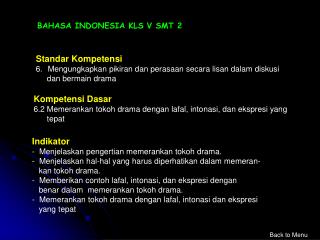 Standar Kompetensi Mengungkapkan pikiran dan perasaan secara lisan dalam diskusi