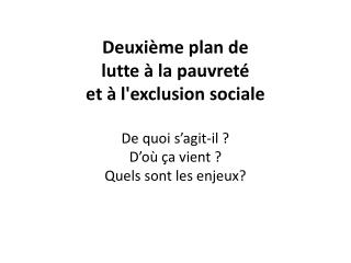 Qu'est-ce qu'un plan de lutte ?