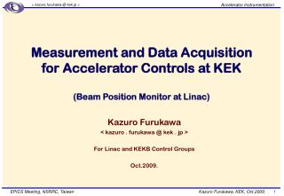 Measurement and Data Acquisition for Accelerator Controls at KEK (Beam Position Monitor at Linac)