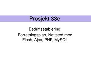 Prosjekt 33e