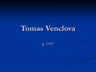 Tomas Venclova