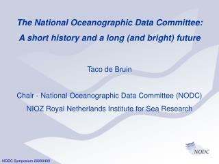 NODC Symposium 20090409