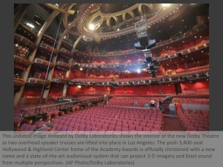 Oscars venue reopens as Dolby Theatre