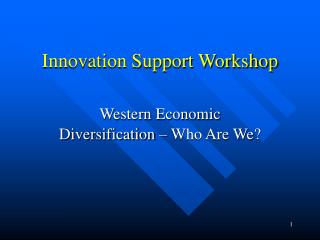Innovation Support Workshop