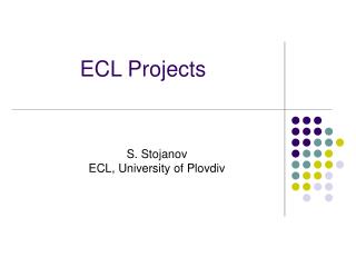 ECL Projects