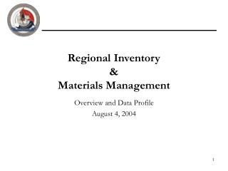 Regional Inventory &amp; Materials Management