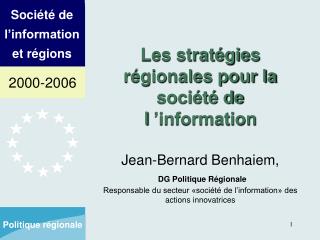 Les stratégies régionales pour la société de l ’information