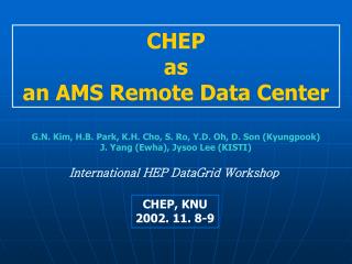 CHEP as an AMS Remote Data Center